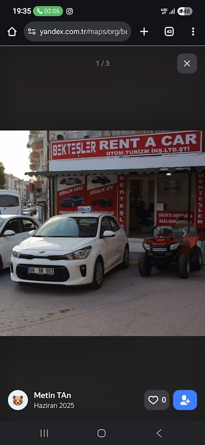 BEKTEŞLER RENT A CAR ARAÇ VE ATV KİRALAMA NOKTASI